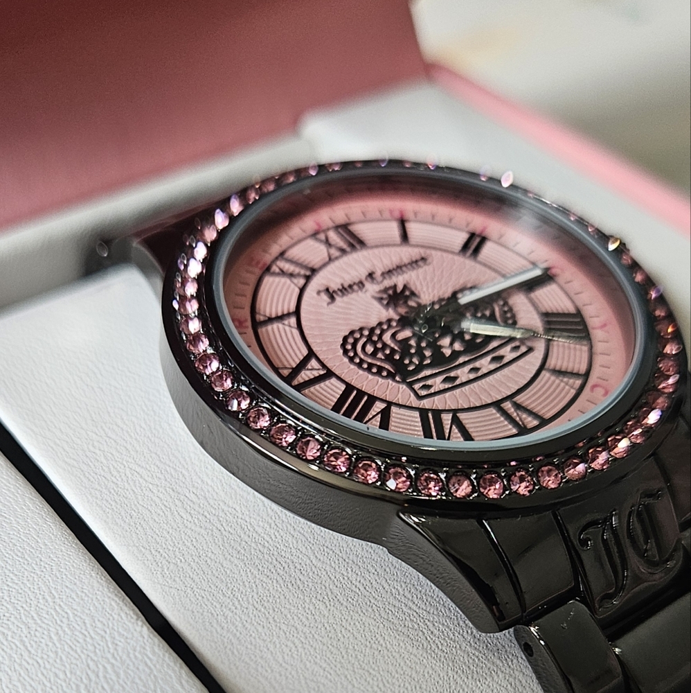 Juicy Couture Pink Crystal Accent Women's Watch - Picture 4 of 11